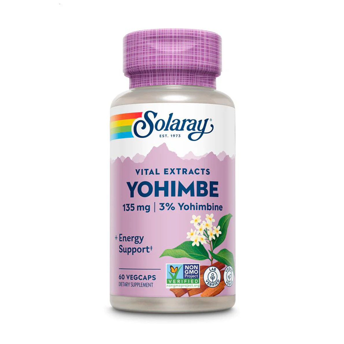 Екстракт кори йохімбе Solaray Yohimbe Bark Extract 135 мг, 60 вегетеріанських капсул