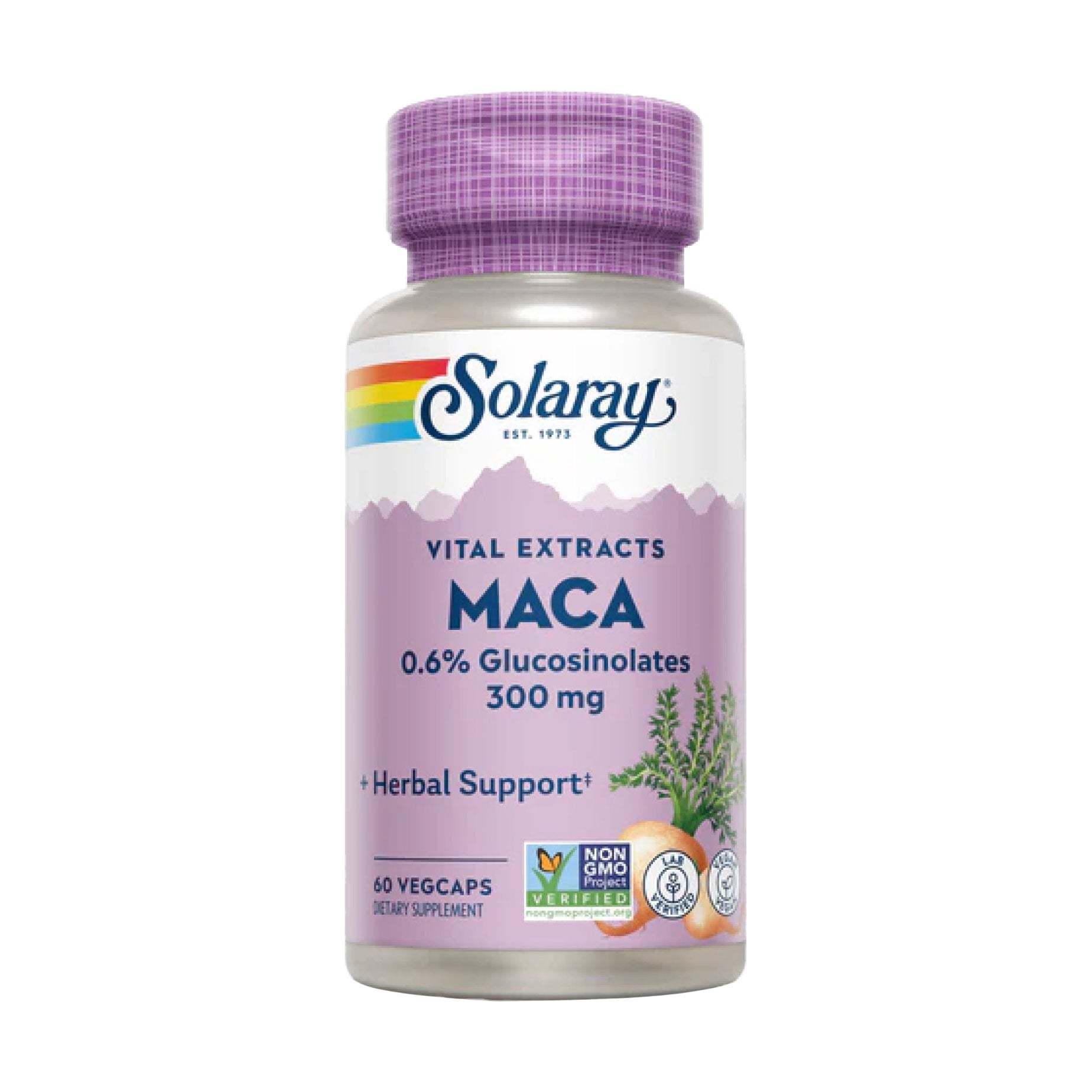 Мака Solaray Vital Extracts Maca 300 мг, 60 вегетаріанських капсул